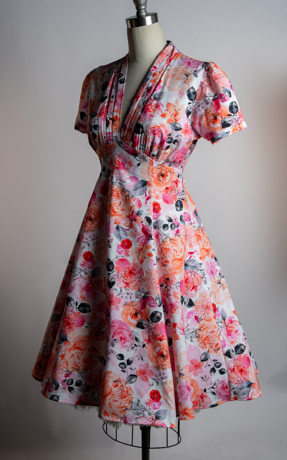Madison Dress - Coral Bouquet