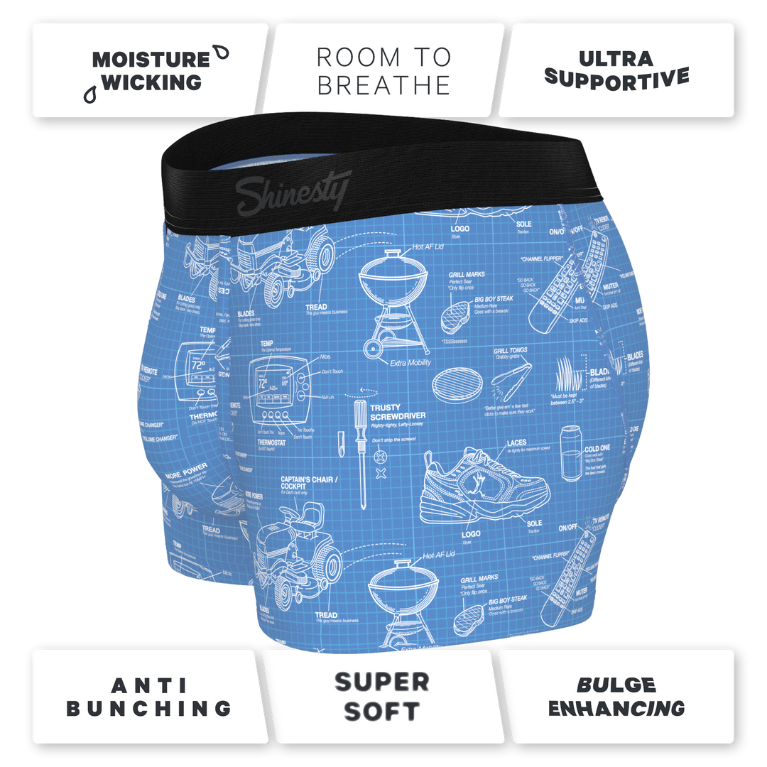 The Man With A Plan | Blueprint Ball Hammock® Pouch Trunks Underwear