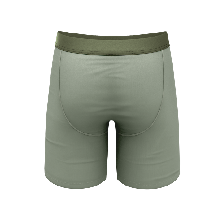 The Manzanilla | Olive Green Long Leg Ball Hammock® Pouch Underwear With Fly