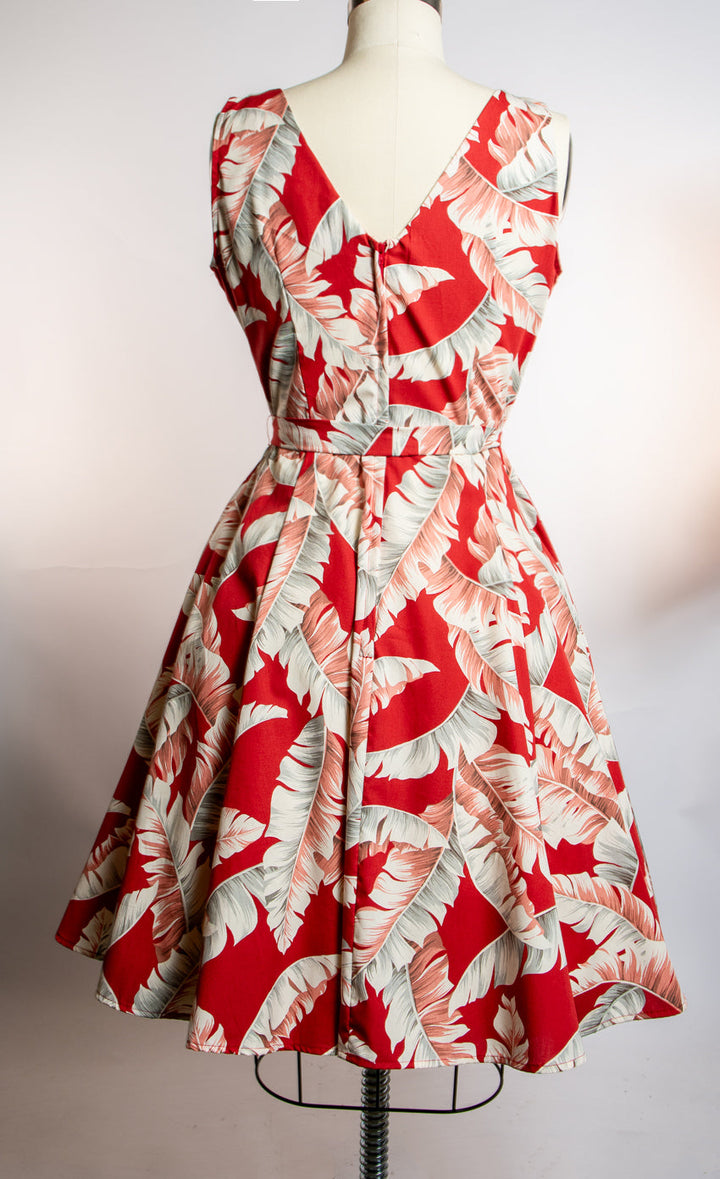 Marie Dress - Banana Leaf, Red
