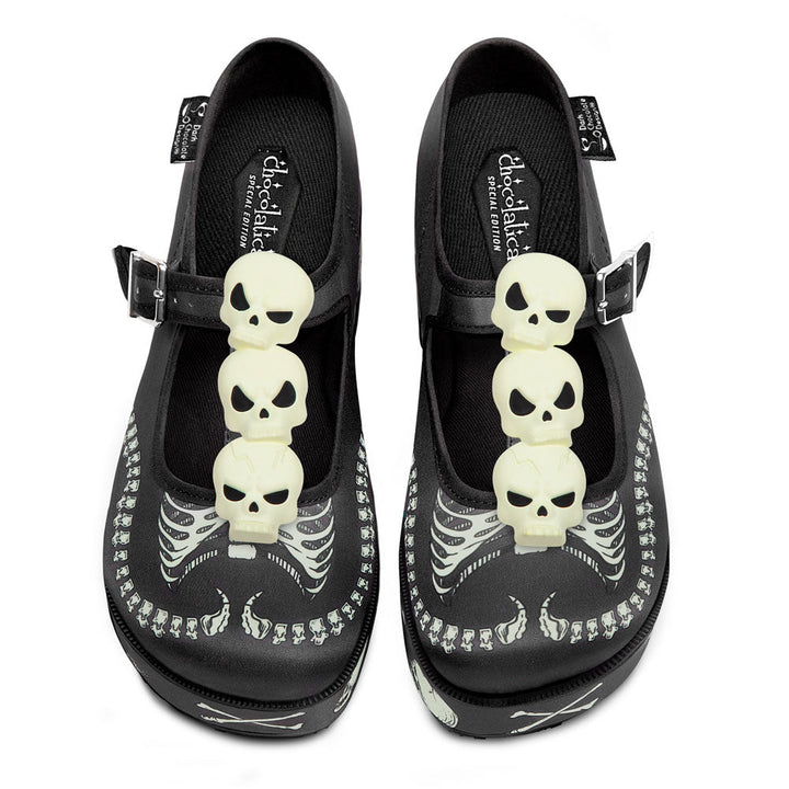 Chocolaticas® Skeletons Under Your Bed Women's Mary Jane Platform