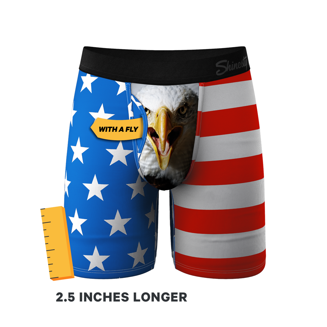 The Mascot | American Flag Long Leg Ball Hammock® Pouch Underwear With Fly