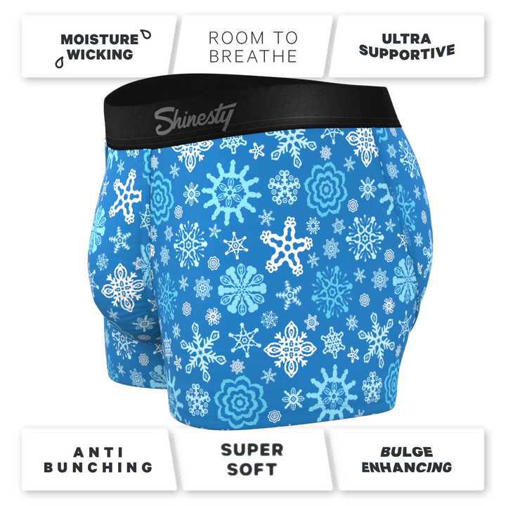The Melt In Your Mouth | Glow In The Dark Naughty Snowflakes Ball Hammock® Pouch Trunks Underwear