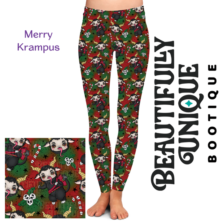 Merry Krampus Semi-Exclusive Leggings - High-quality Handcrafted Vibrant