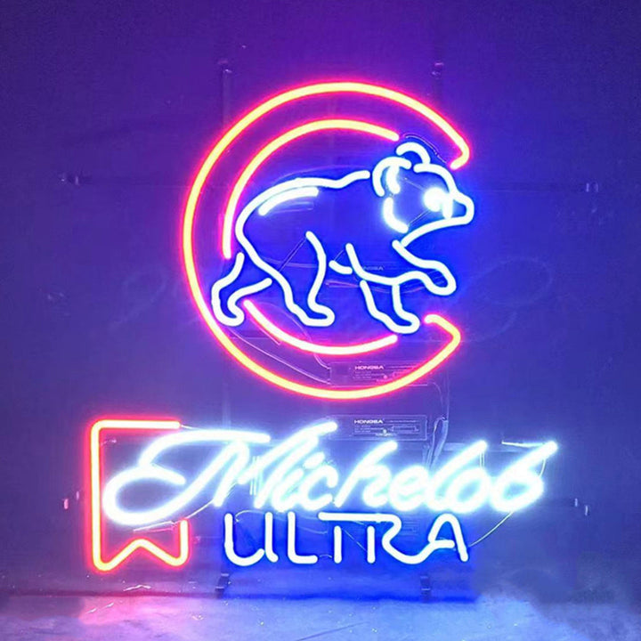 Michelob Ultra Chicago Cubs Neon Light Sign