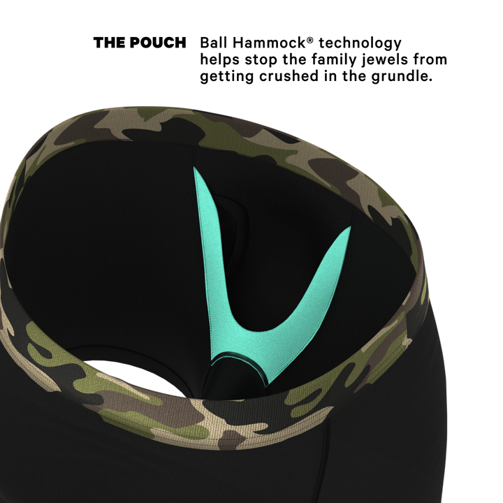 The Midnights | Black and Camo Ball Hammock® Pouch Underwear With Fly