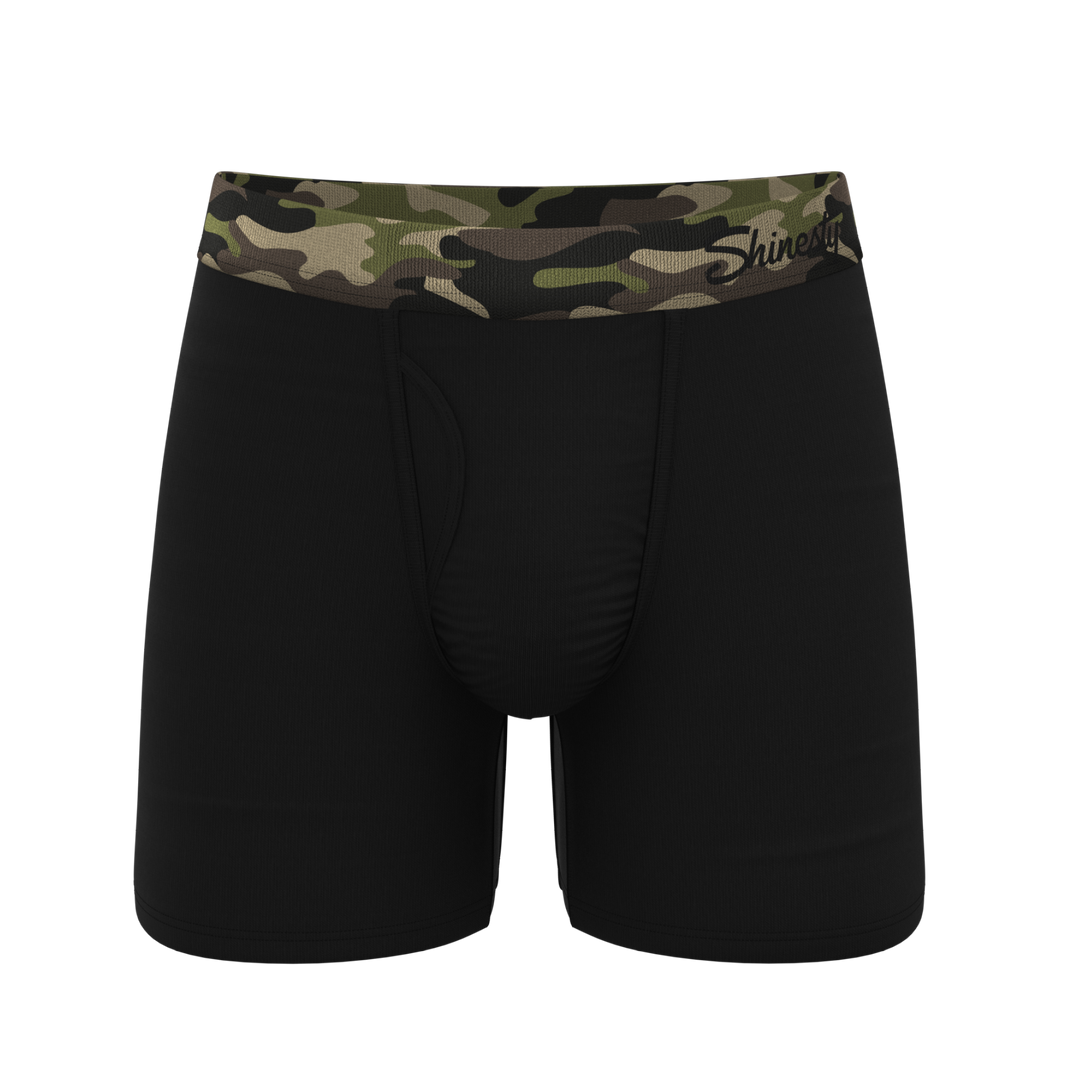 The Midnights | Black and Camo Ball Hammock® Pouch Underwear With Fly