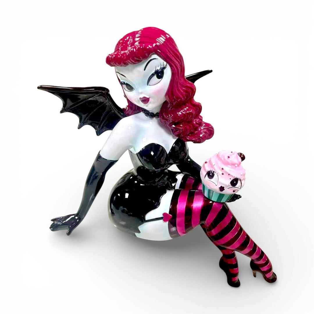 Miss fluff December diamonds Verna bat girl shelf sitter 