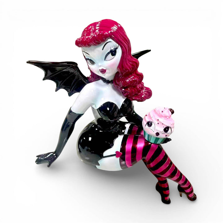 Miss fluff December diamonds Verna bat girl shelf sitter 