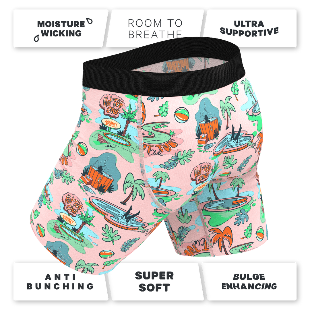 The Motel Hotel | Palm Springs Tropical Long Leg Ball Hammock® Pouch Underwear With Fly