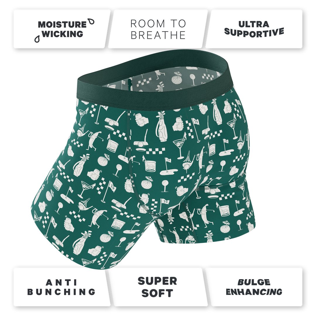 The Mulligan | Green Golf Ball Hammock® Pouch Underwear With Fly