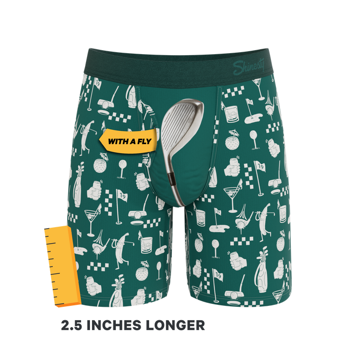 The Mulligan | Green Golf Long Leg Ball Hammock® Pouch Underwear With Fly