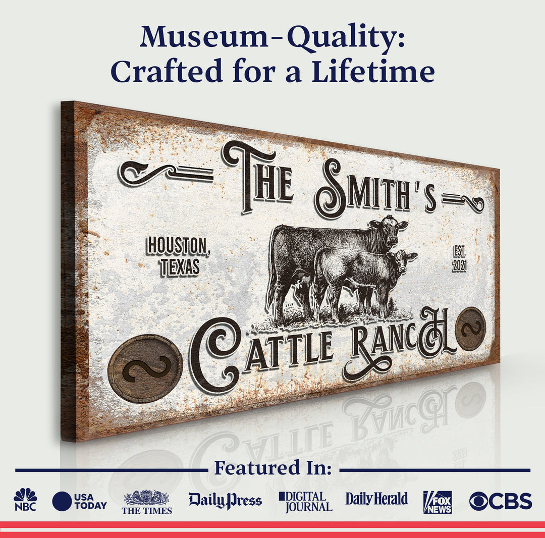 Branded Cattle Ranch Sign IV