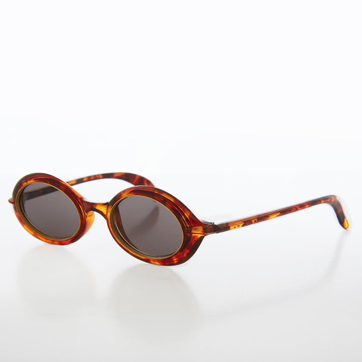 Small Oval Sci-Fi Vintage Sunglass - Nano