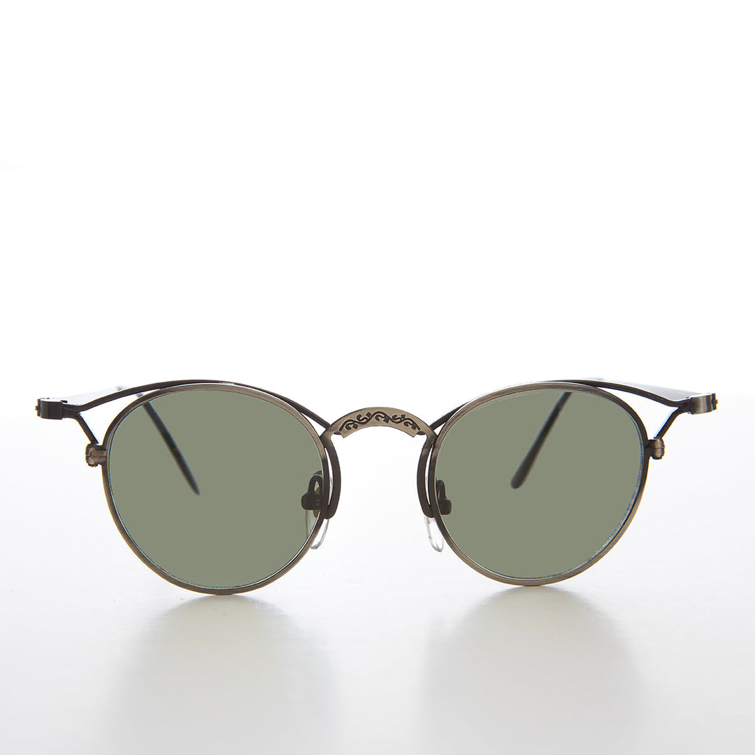 Small Round Elaborate Vintage Sunglasses - Nicky