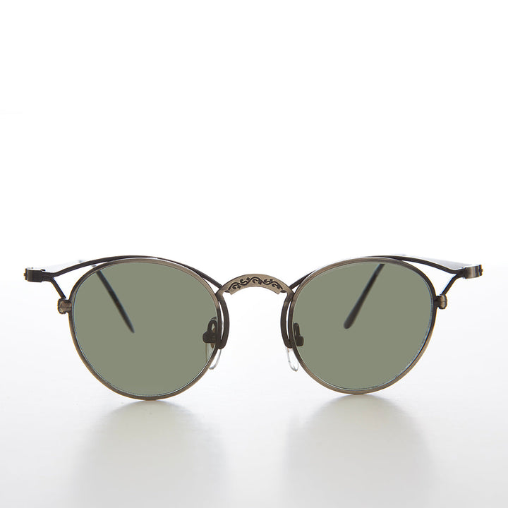 Small Round Elaborate Vintage Sunglasses - Nicky