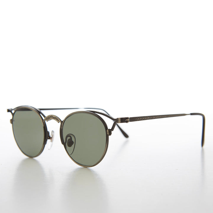 Small Round Elaborate Vintage Sunglasses - Nicky
