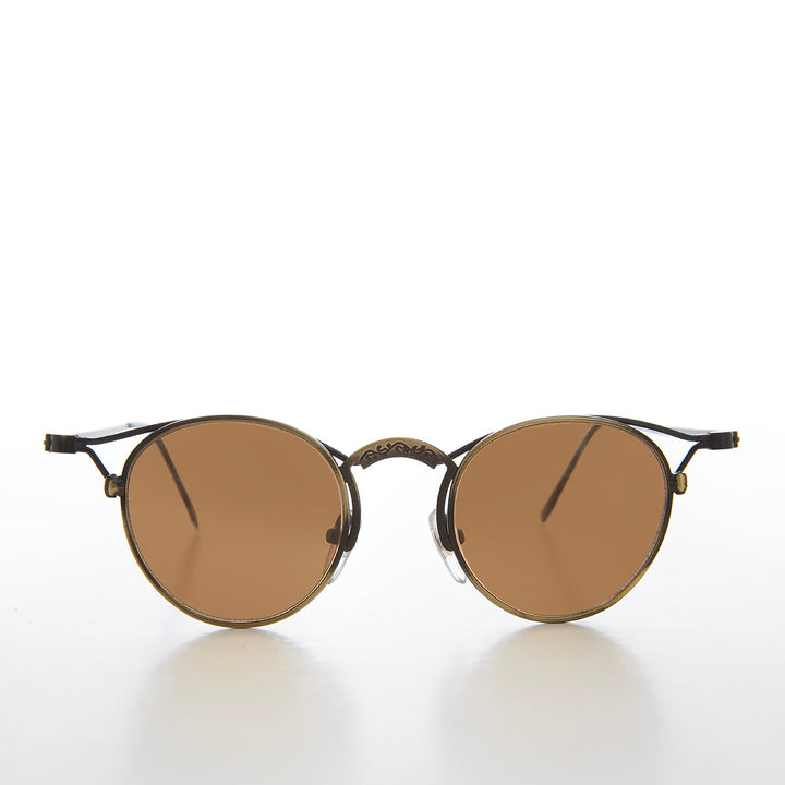 Small Round Elaborate Vintage Sunglasses - Nicky
