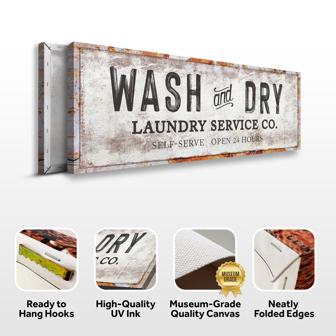 Wash And Dry Laundry Service Co Sign