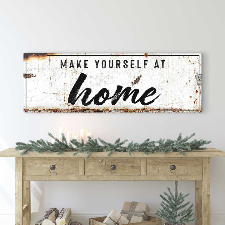 Make Yourself At Home Rustic Sign