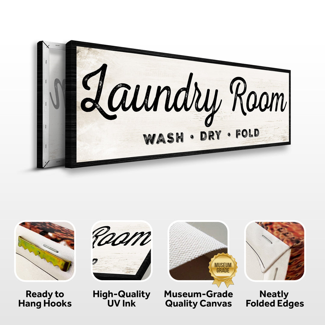 Laundry Room Wash Dry Fold Sign