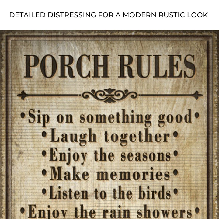 Porch Rules Sign II