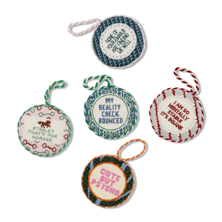 Needlepoint Ornament - None of Your Emails
