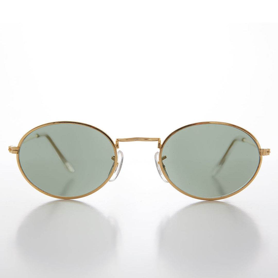 Oval Metallic Frame Vintage 90s Sunglass -Norris