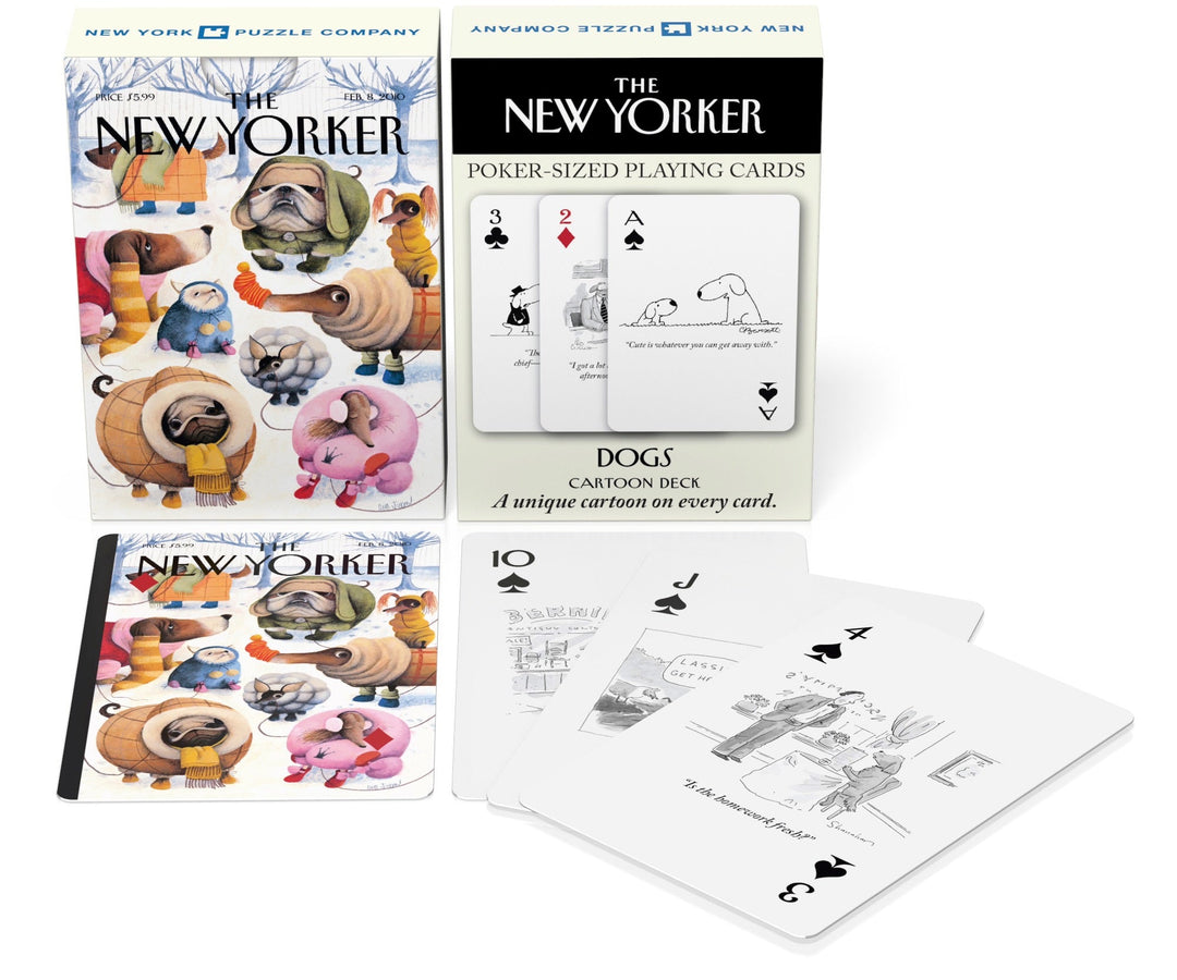 Dog Cartoons Playing Cards