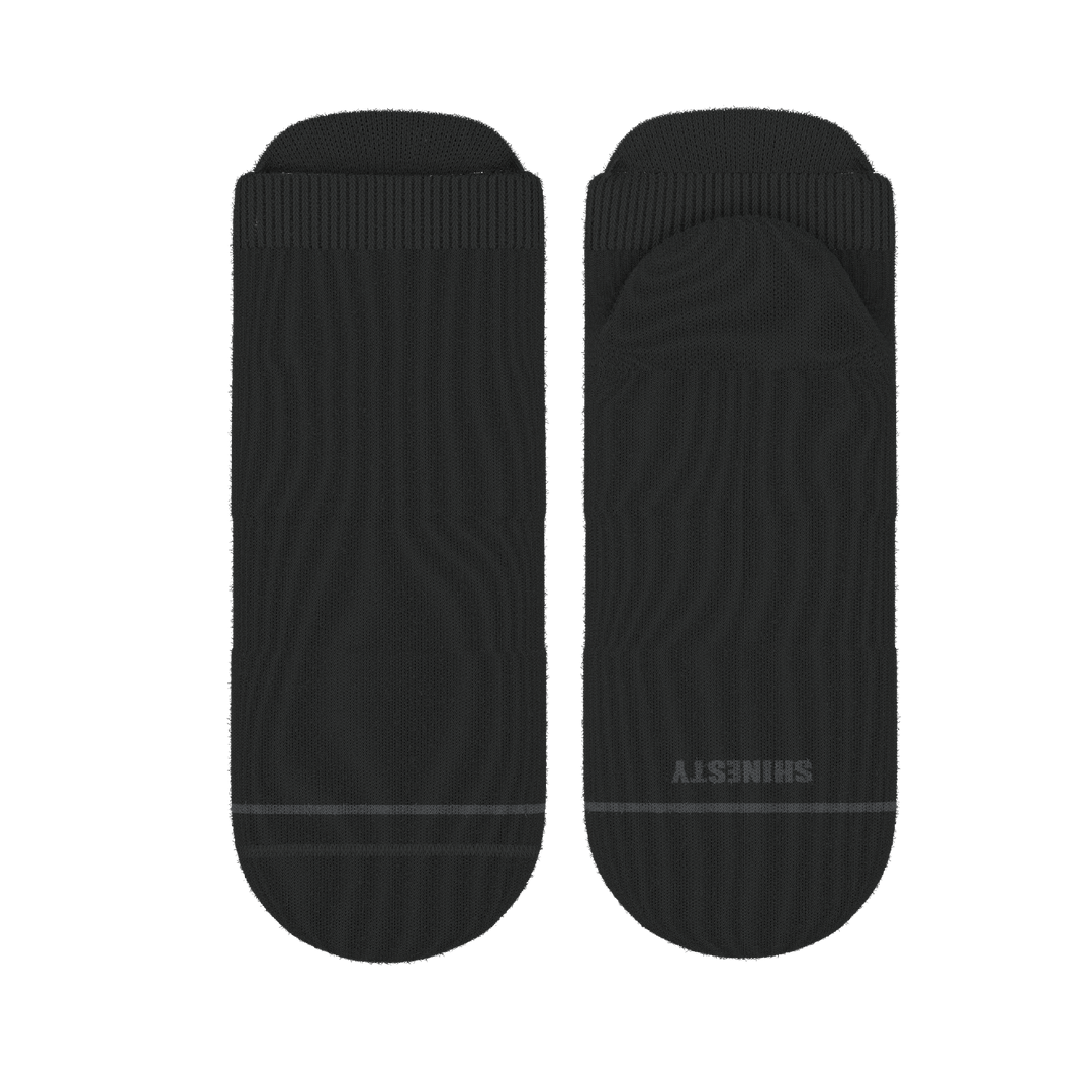 The Night Op | Plain Black Heel Hammock™ Ankle Socks