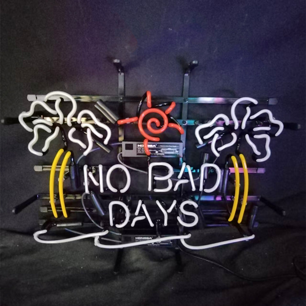No Bad Days Sun Beach Palm Tree Neon Signs