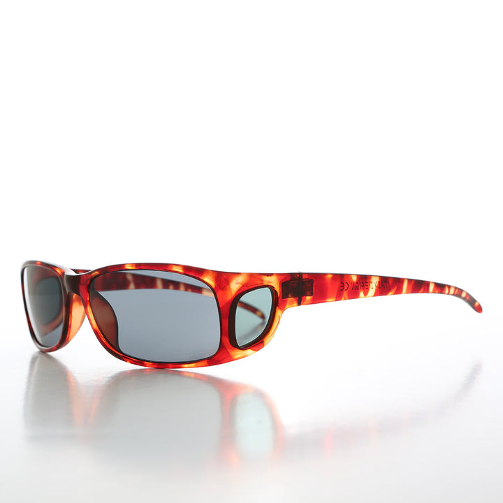 90s Sleek Wrap Sunglasses with Side Shields - Olympic