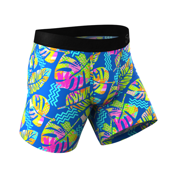 The Oahu Rendezvous | Tropical Leaves Ball Hammock® Pouch Underwear