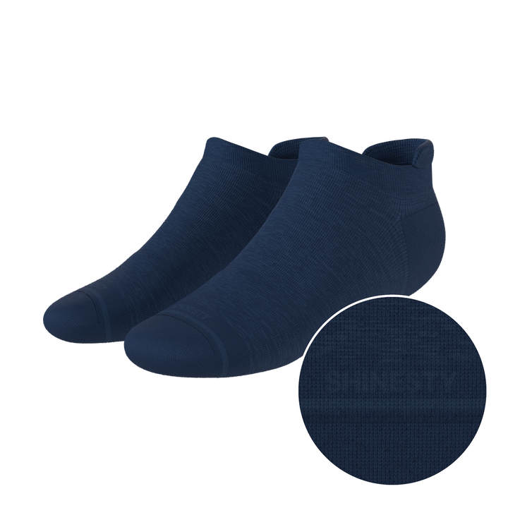 The Ocean Blue | Chambray Heather Heel Hammock™ Ankle Socks