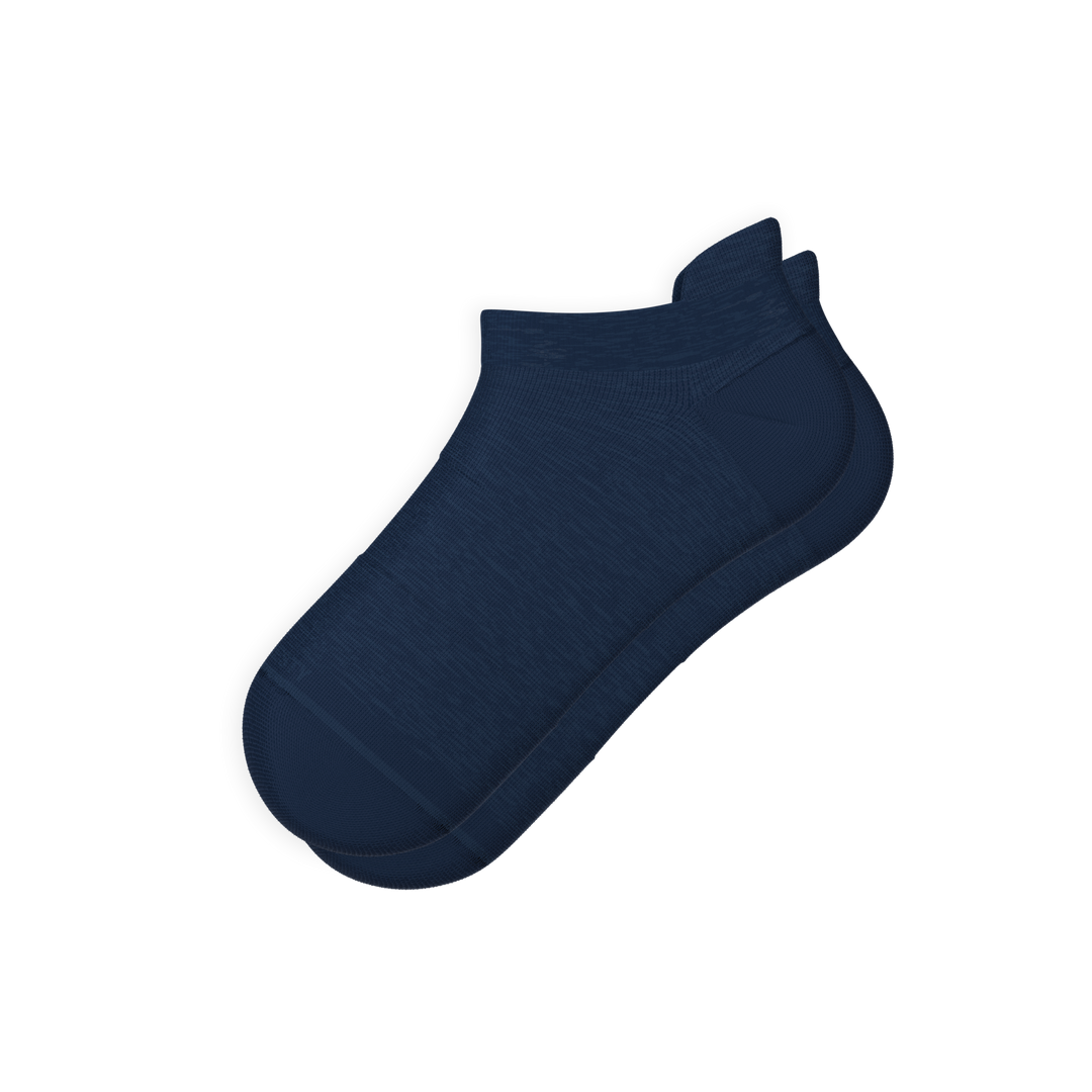 The Ocean Blue | Chambray Heather Heel Hammock™ Ankle Socks
