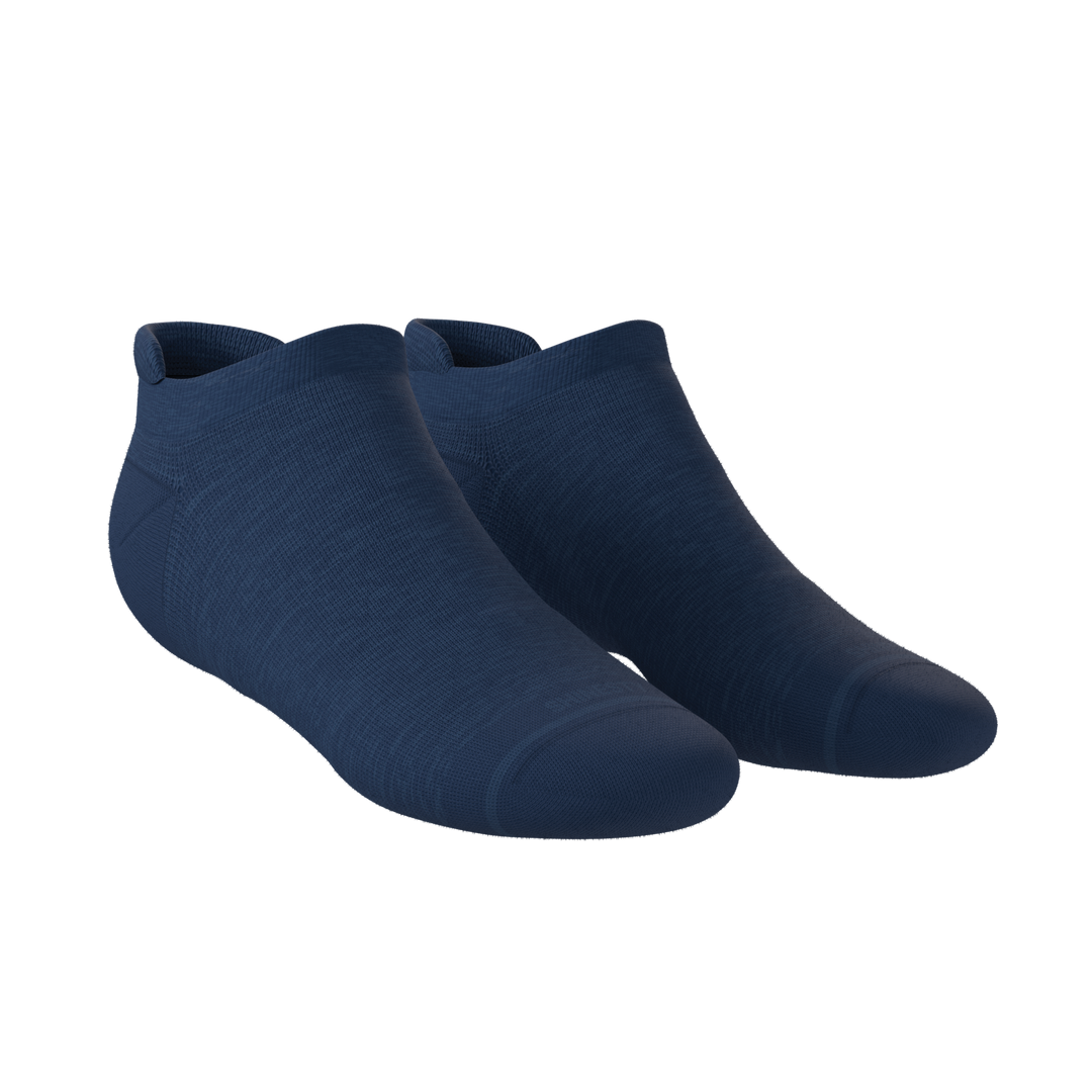 The Ocean Blue | Chambray Heather Heel Hammock™ Ankle Socks