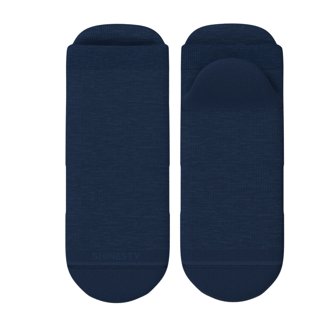 The Ocean Blue | Chambray Heather Heel Hammock™ Ankle Socks