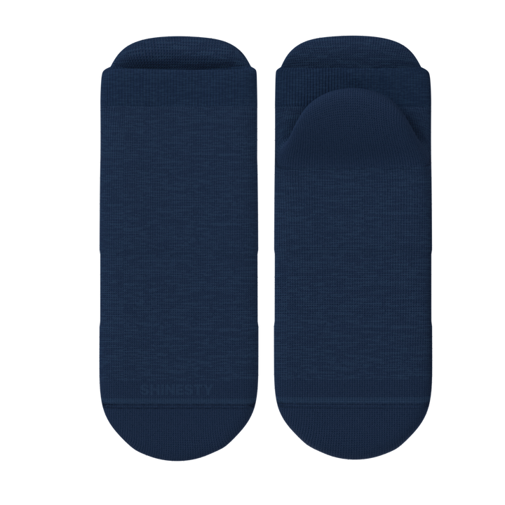 The Ocean Blue | Chambray Heather Heel Hammock™ Ankle Socks