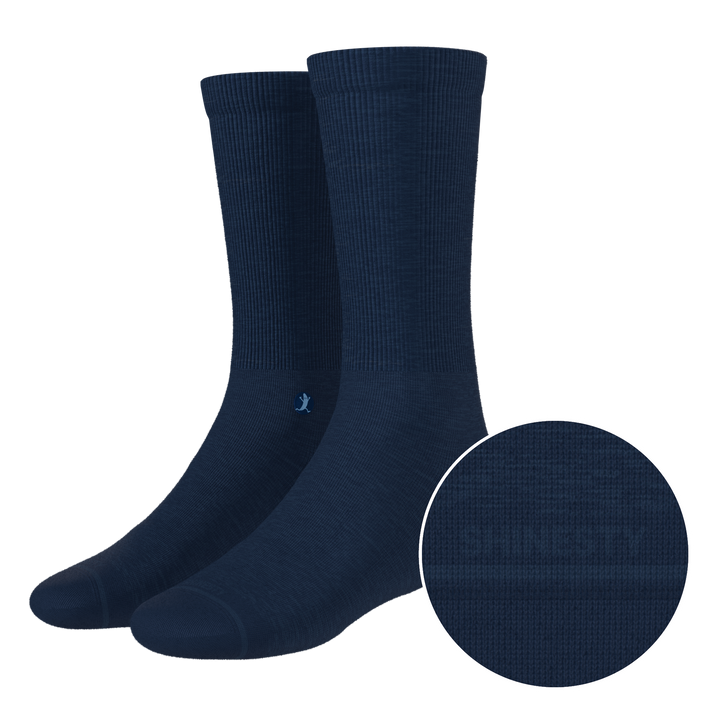 The Ocean Blue | Chambray Heather Heel Hammock™ Crew Socks