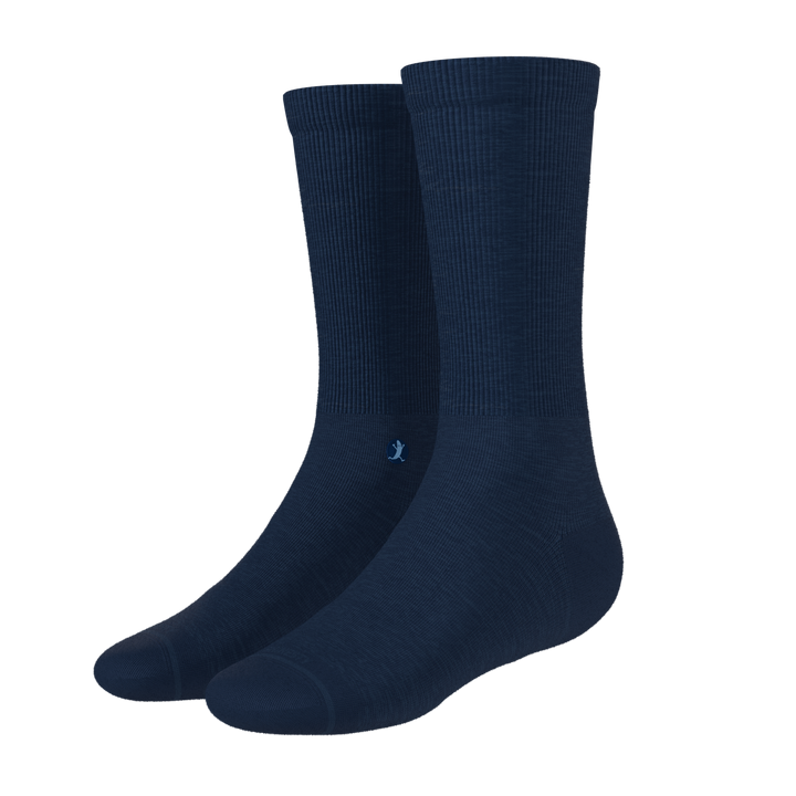 The Ocean Blue | Chambray Heather Heel Hammock™ Crew Socks