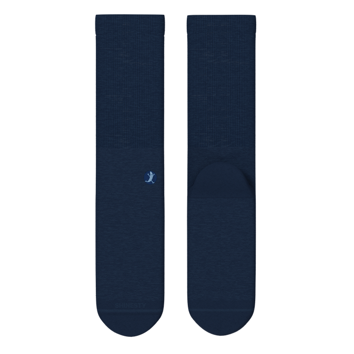 The Ocean Blue | Chambray Heather Heel Hammock™ Crew Socks