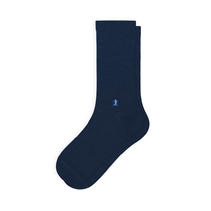 The Ocean Blue | Chambray Heather Heel Hammock™ Crew Socks