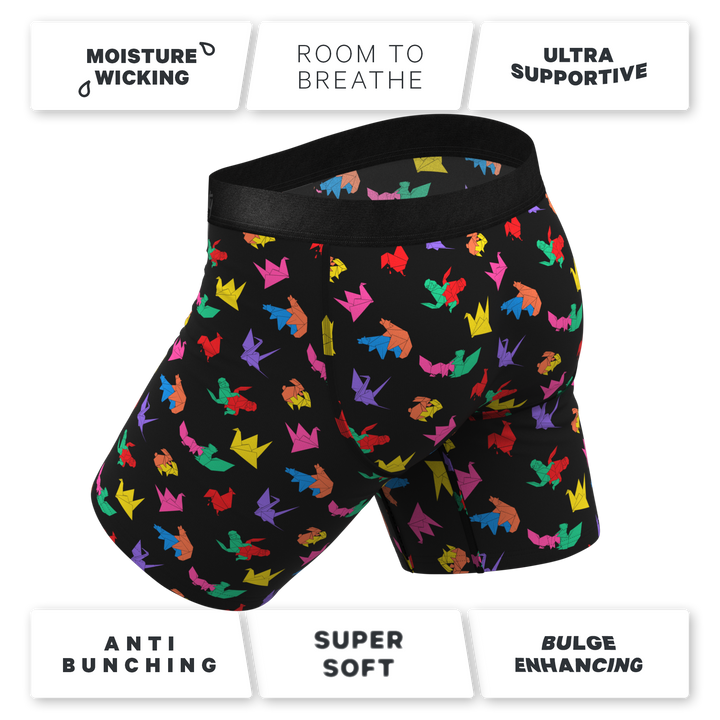 The Fold Fashioned | Origami Long Leg Ball Hammock® Pouch Underwear With Fly