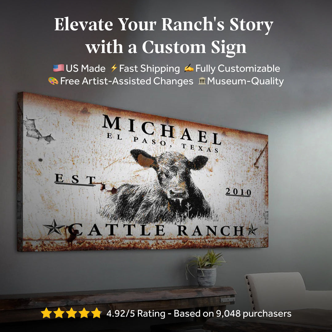 Cattle Ranch Sign X