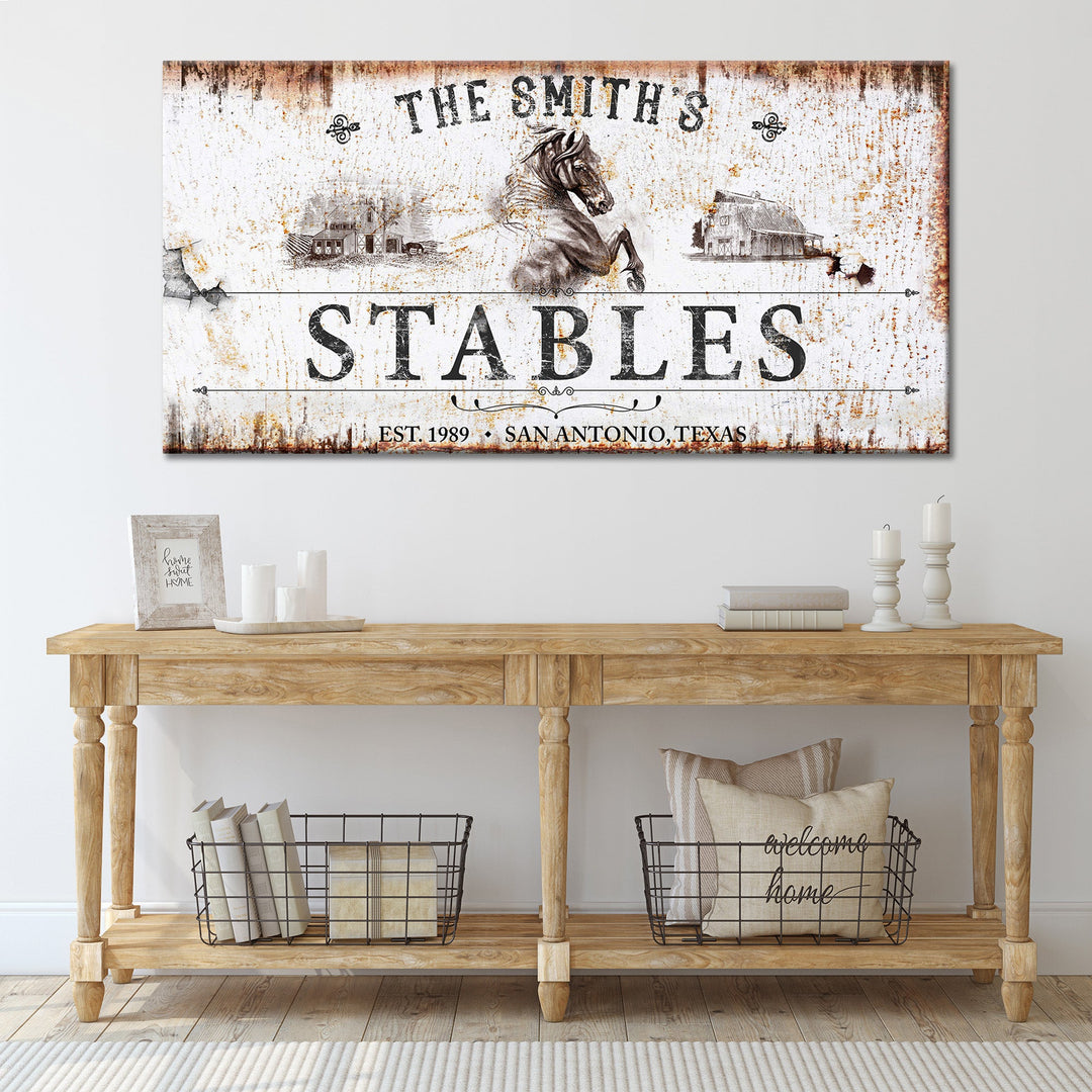 Rustic Stables Decor Sign