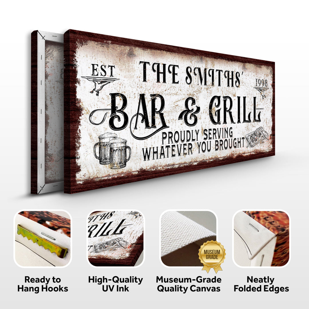 Personalized Bar and Grill Sign