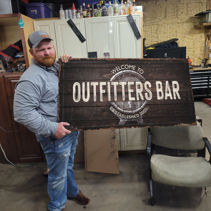 Beer Barrel Bar Sign