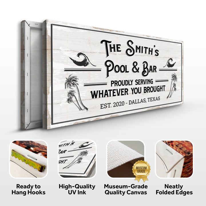 Personalized Rustic Pool And Bar Sign III