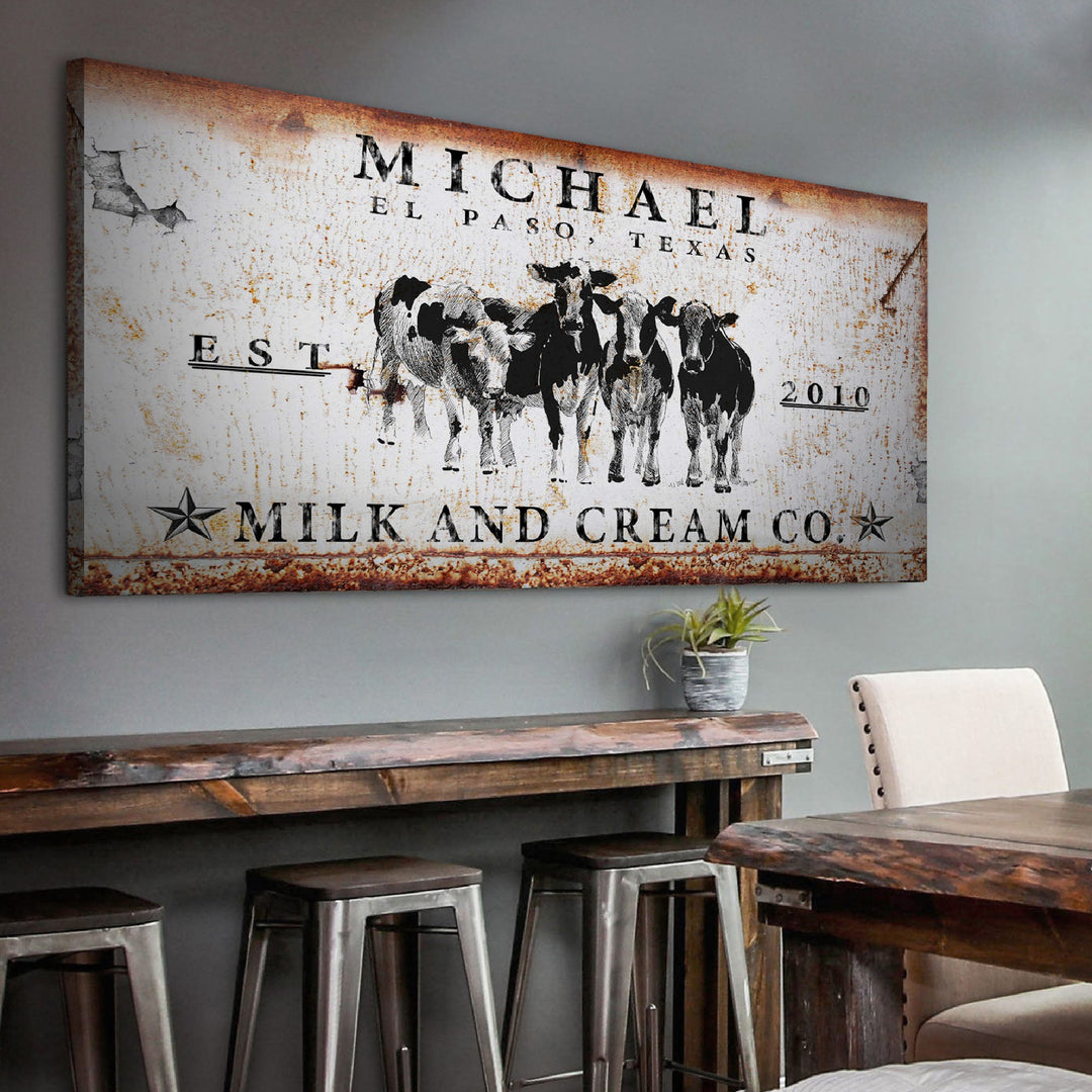 Milk And Cream Co Sign