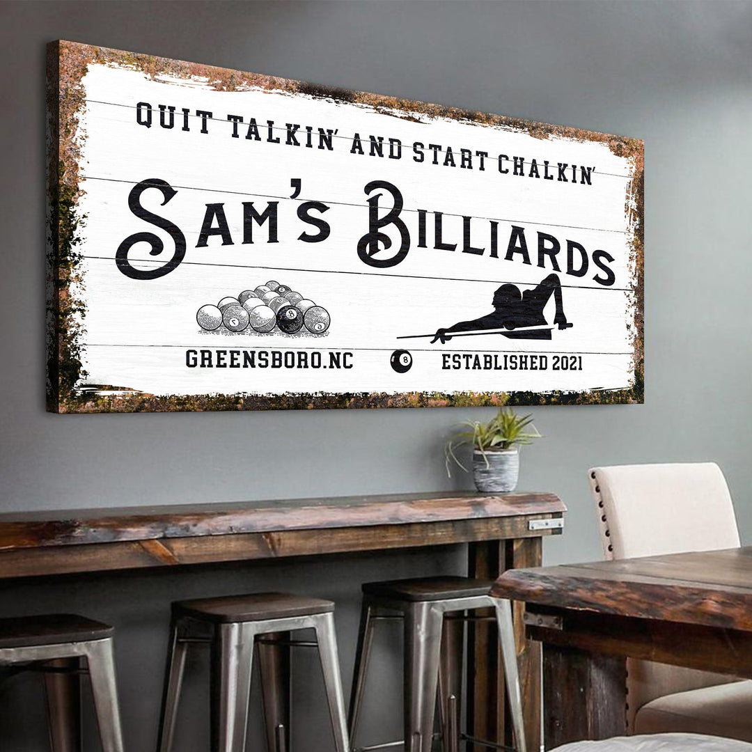 Billiards Room Sign II
